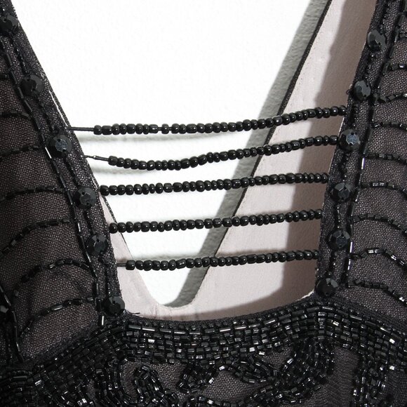 Free People FP Kristin's Limited Edition Mini Dress Beaded Black Rare Size 4 - Picture 8 of 16